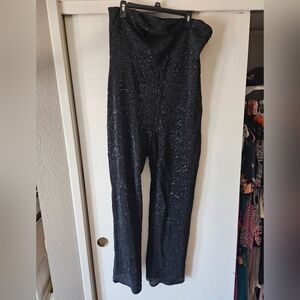 Wild Fable Black and Silver Sparkly Jumpsuit